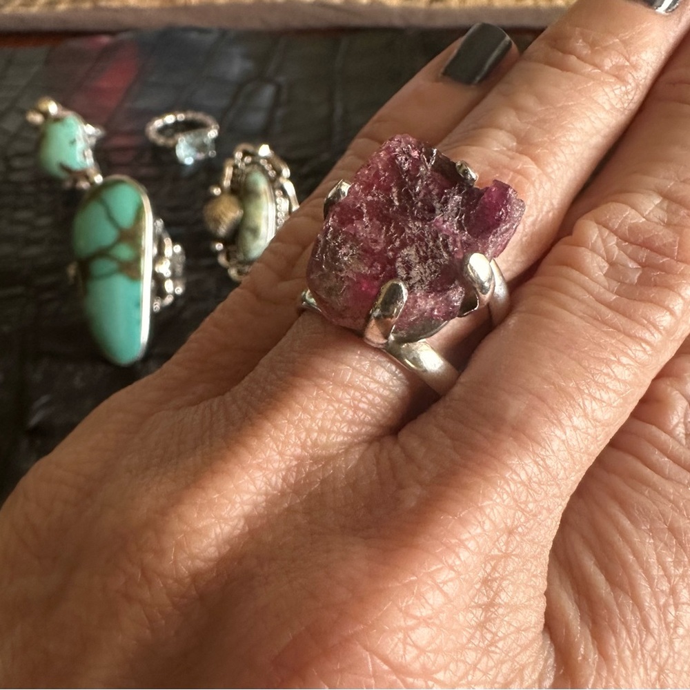 Pink Tourmaline set in Sterling Silver